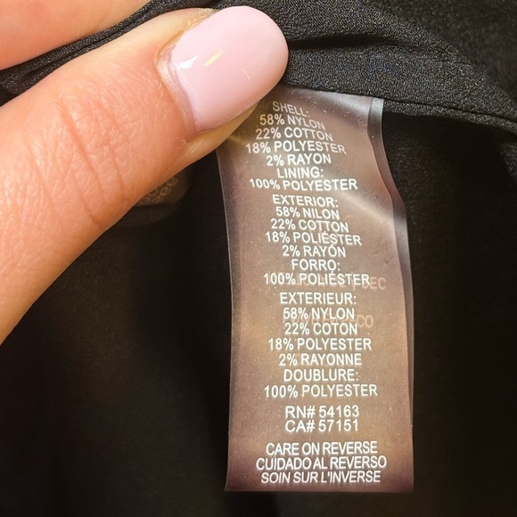 Karl Lagerfeld - Short Sleeve Business Casual Burgundy and Navy Lace Blouse - Picture 9 of 9